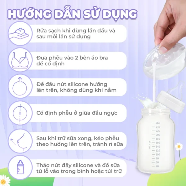 Phễu hứng sữa chống tràn