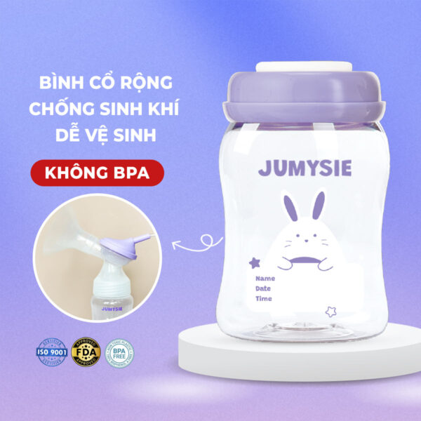 bình trữ sữa cổ rộng jumysie