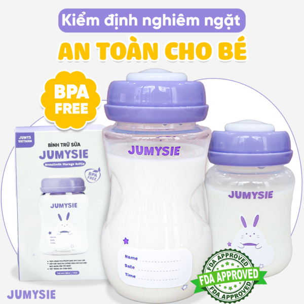 bình trữ sữa cổ rộng jumysie