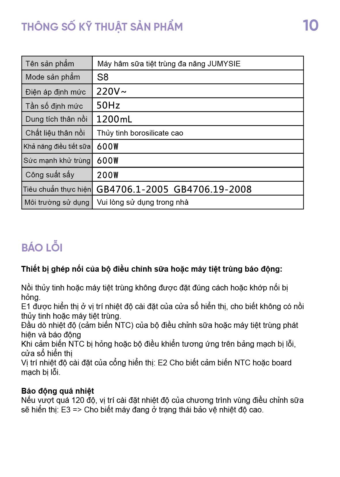 hướng dẫn sử dụng máy hâm sữa tiệt trùng